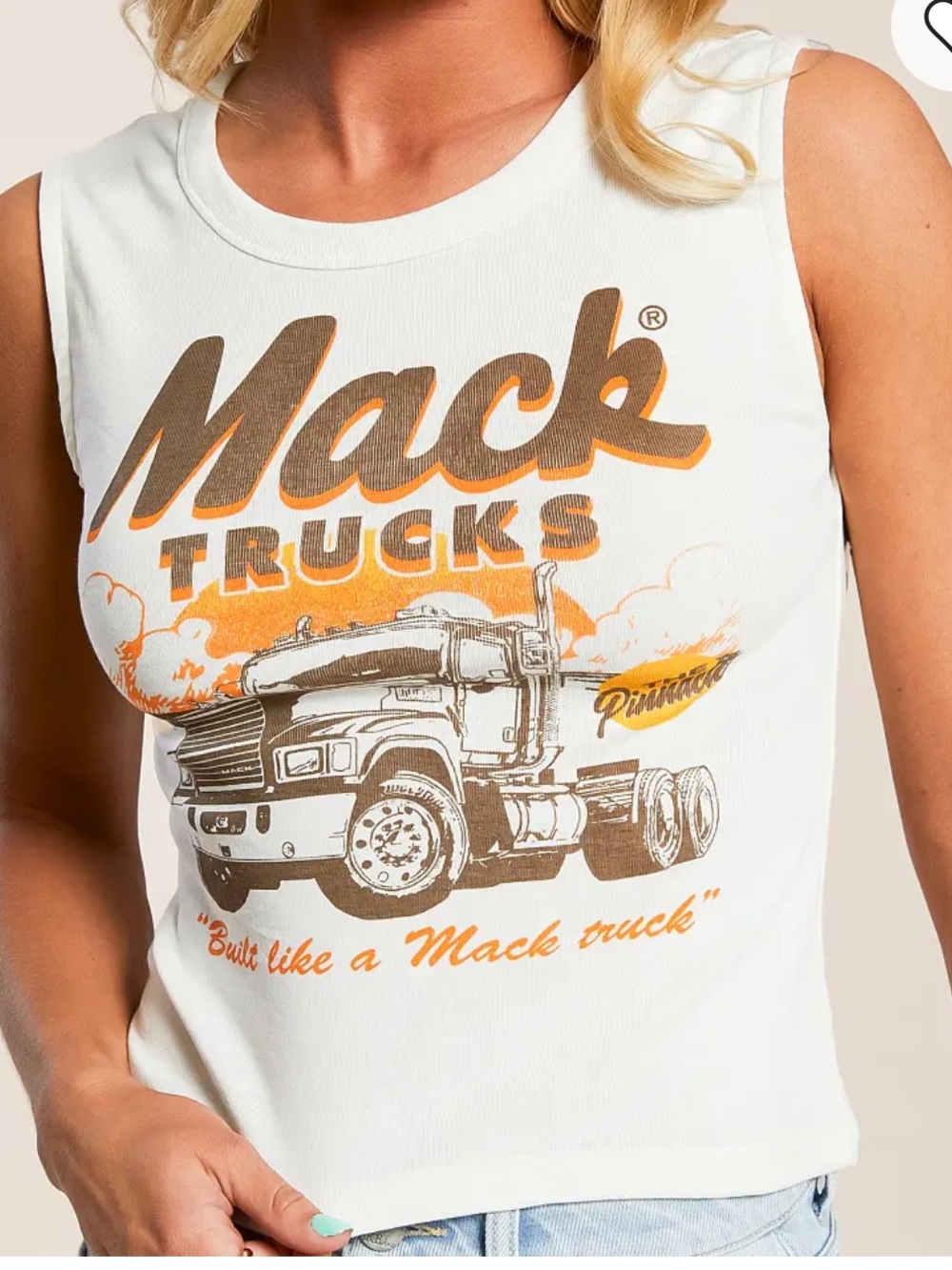 Mack Trucks White Graphic  Tank